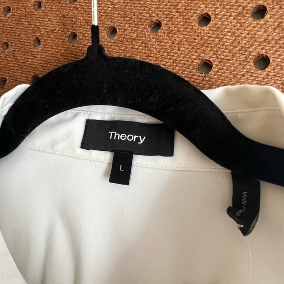 NWOT Theory Classic White Button-Up Shirt - Picture 3 of 4